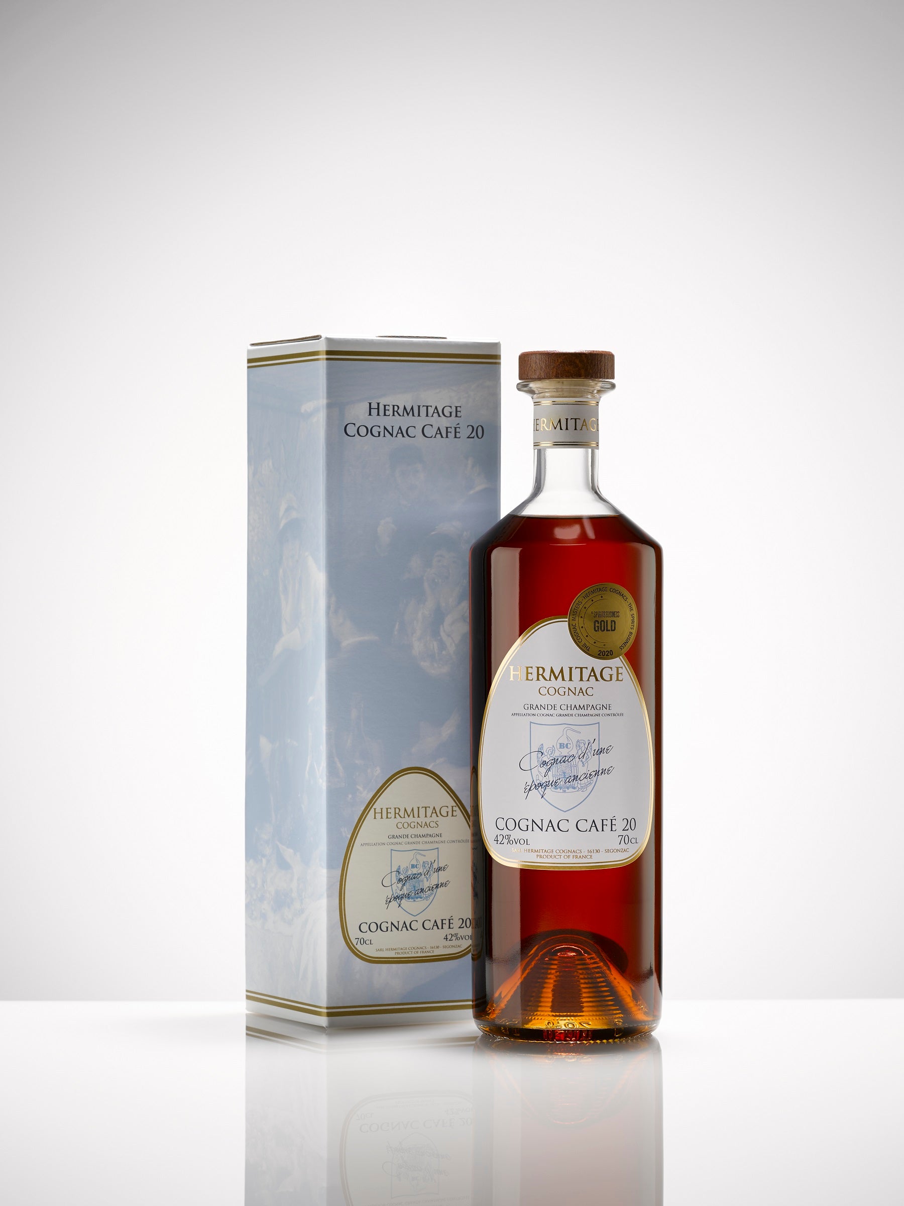 Bottle of Hermitage Café 20 Grand Champagne Cognac, 42% - The Spirits Room