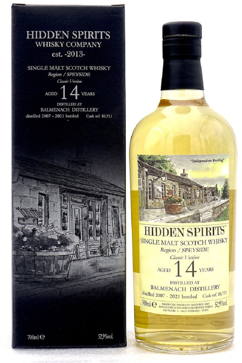 Bottle of Hidden Spirits, Balmenach 14-Year-Old, Single Malt Scotch Whisky, 51.2% - The Spirits Room