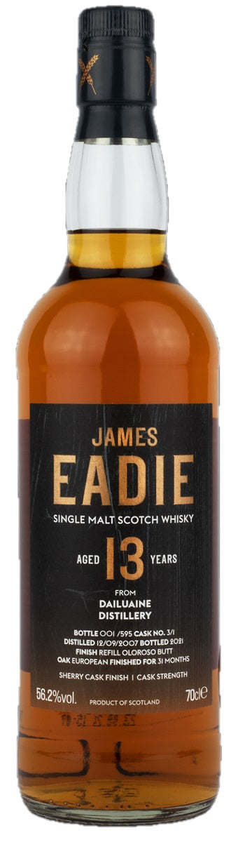 Bottle of James Eadie Dailuaine 13-Year-Old, Oloroso Finish, Single Malt Scotch Whisky, 56.2% - The Spirits Room