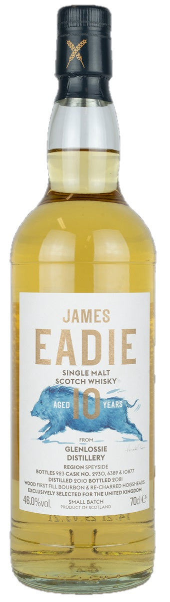Bottle of James Eadie Glenlossie 10-Year-Old Single Malt Scotch Whisky, 46% - The Spirits Room