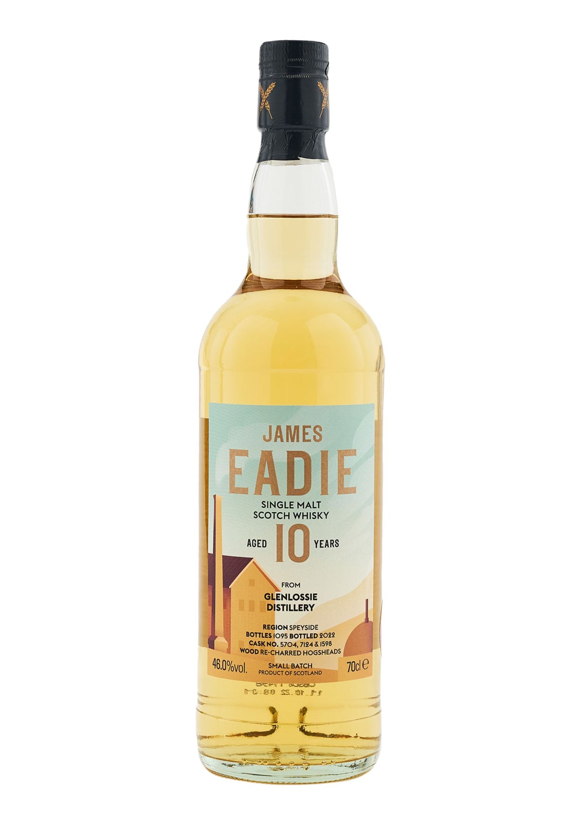 James Eadie Small Batch Glenlossie 10-Year-Old Speyside Single Malt Scotch Whisky, 46%