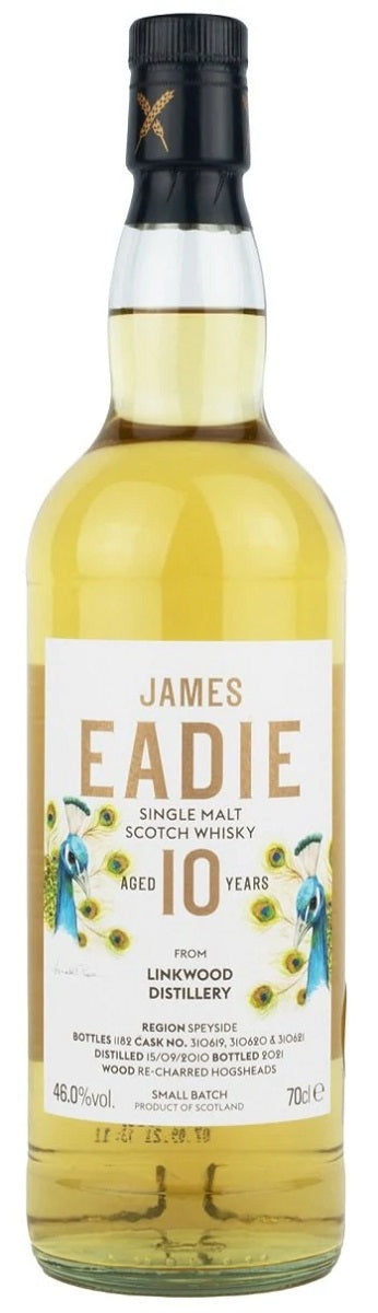 Bottle of James Eadie Linkwood 10-Year-Old Single Malt Scotch Whisky, 46% - The Spirits Room