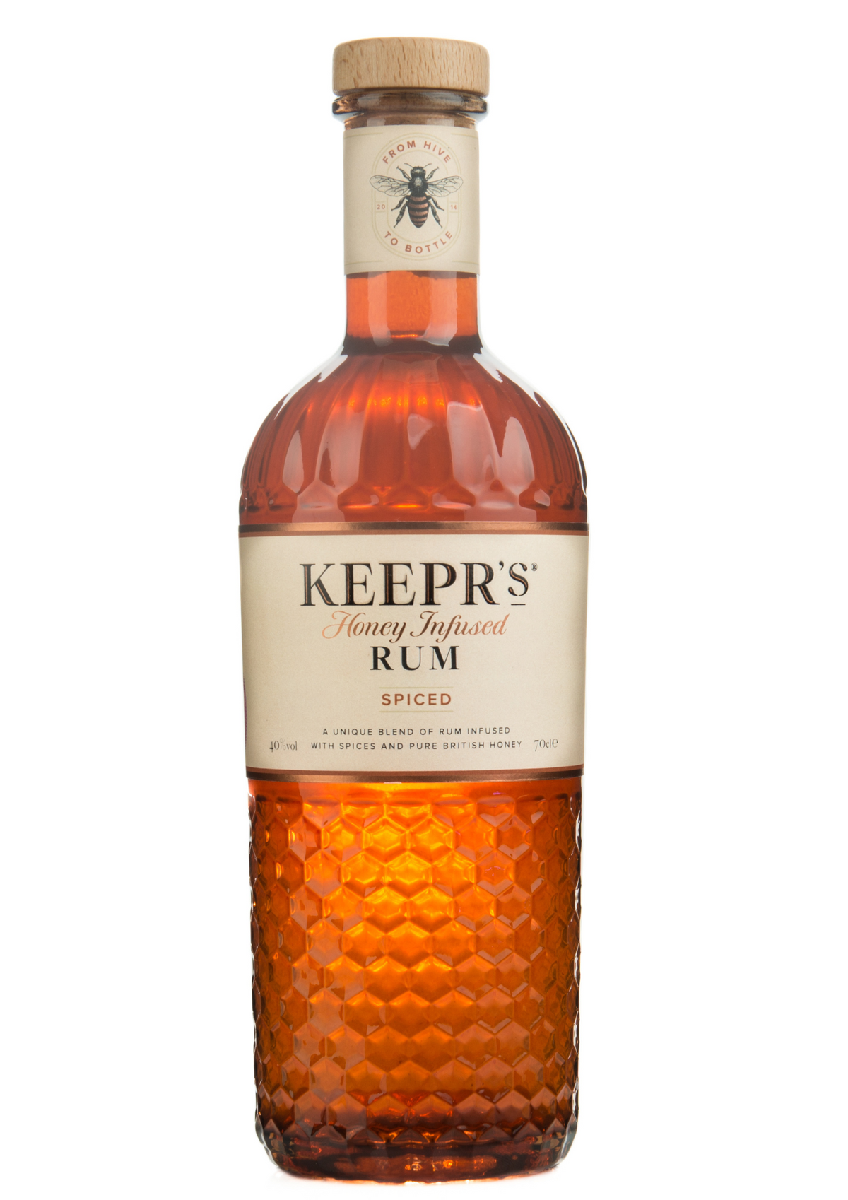 Bottle of Keepr&#39;s Honey Infused Spiced Rum, 40% - The Spirits Room