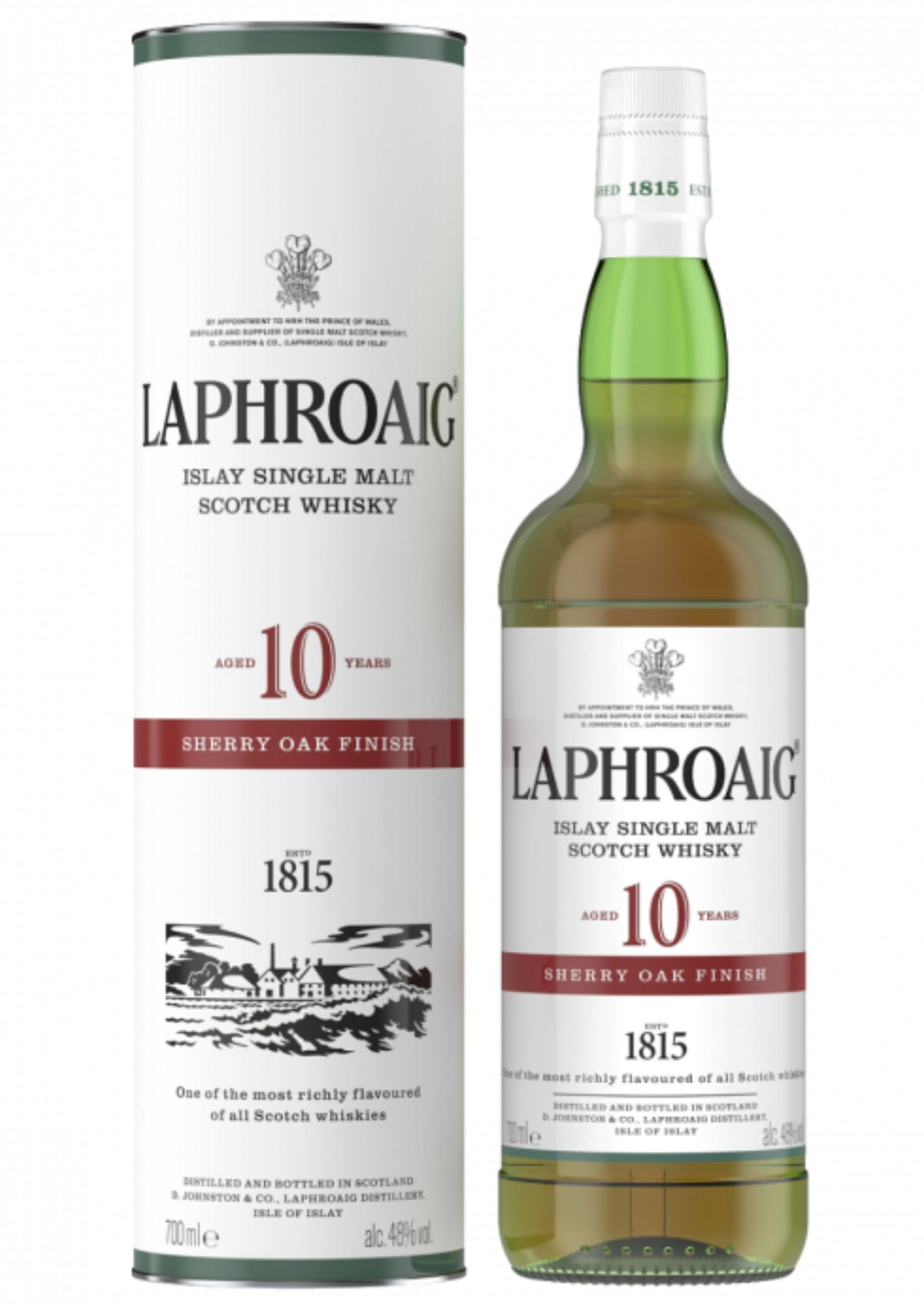 Laphroaig 10-Year-Old Sherry Oak Finish, Islay Single Malt Scotch Whisky, 48%