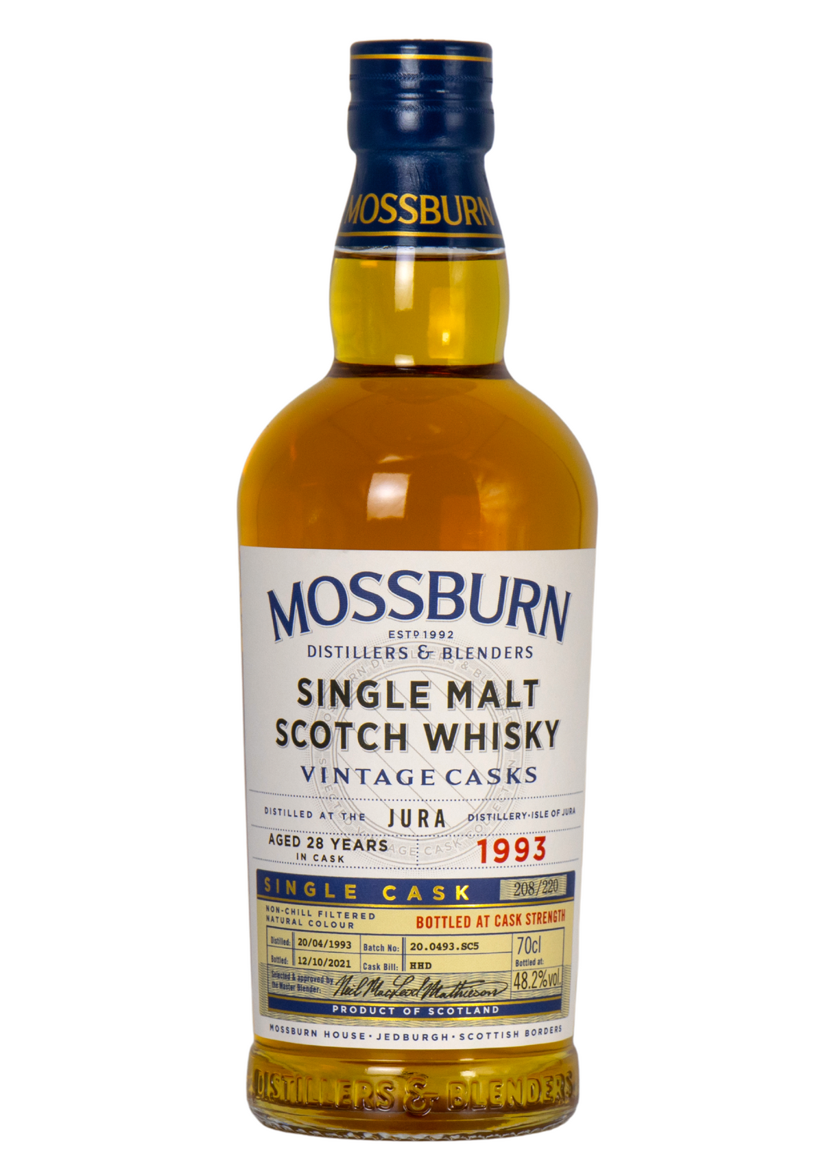 Bottle of 1993 Mossburn Jura 28-Year-Old Single Cask, 48.2% - The Spirits Room