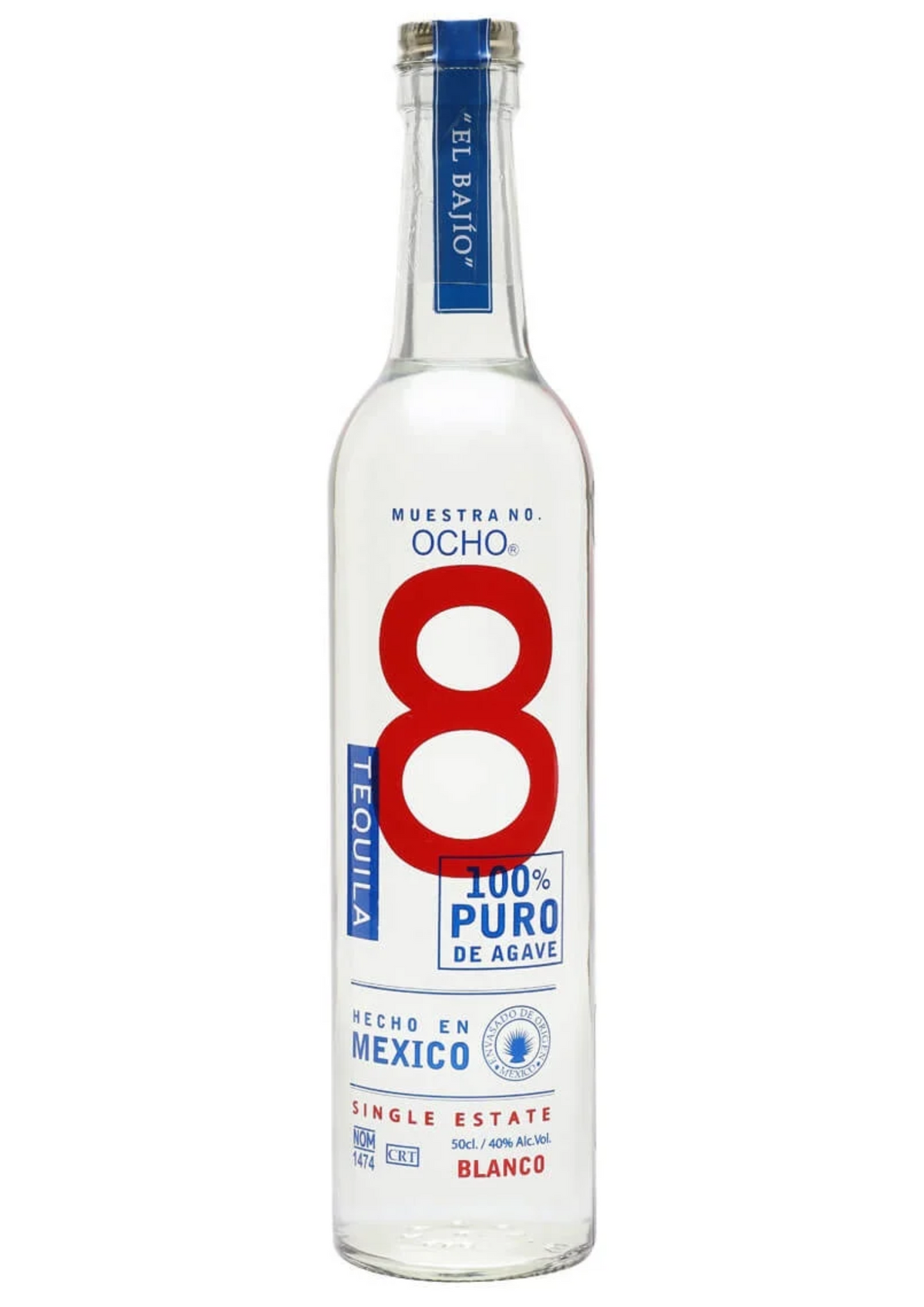 Bottle of Ocho Blanco Tequila, 40% - The Spirits Room