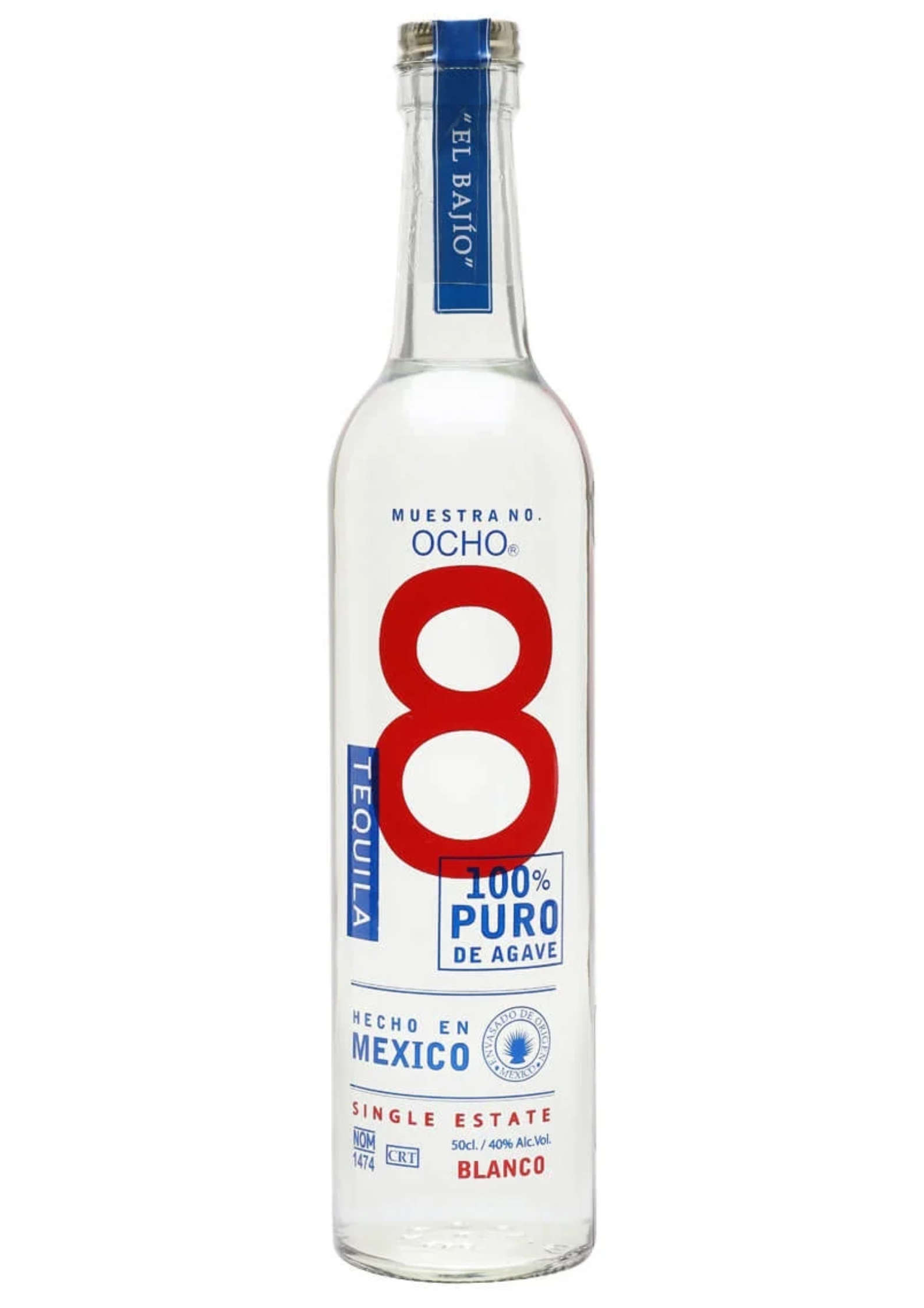 Bottle of Ocho Blanco Tequila, 40% - The Spirits Room