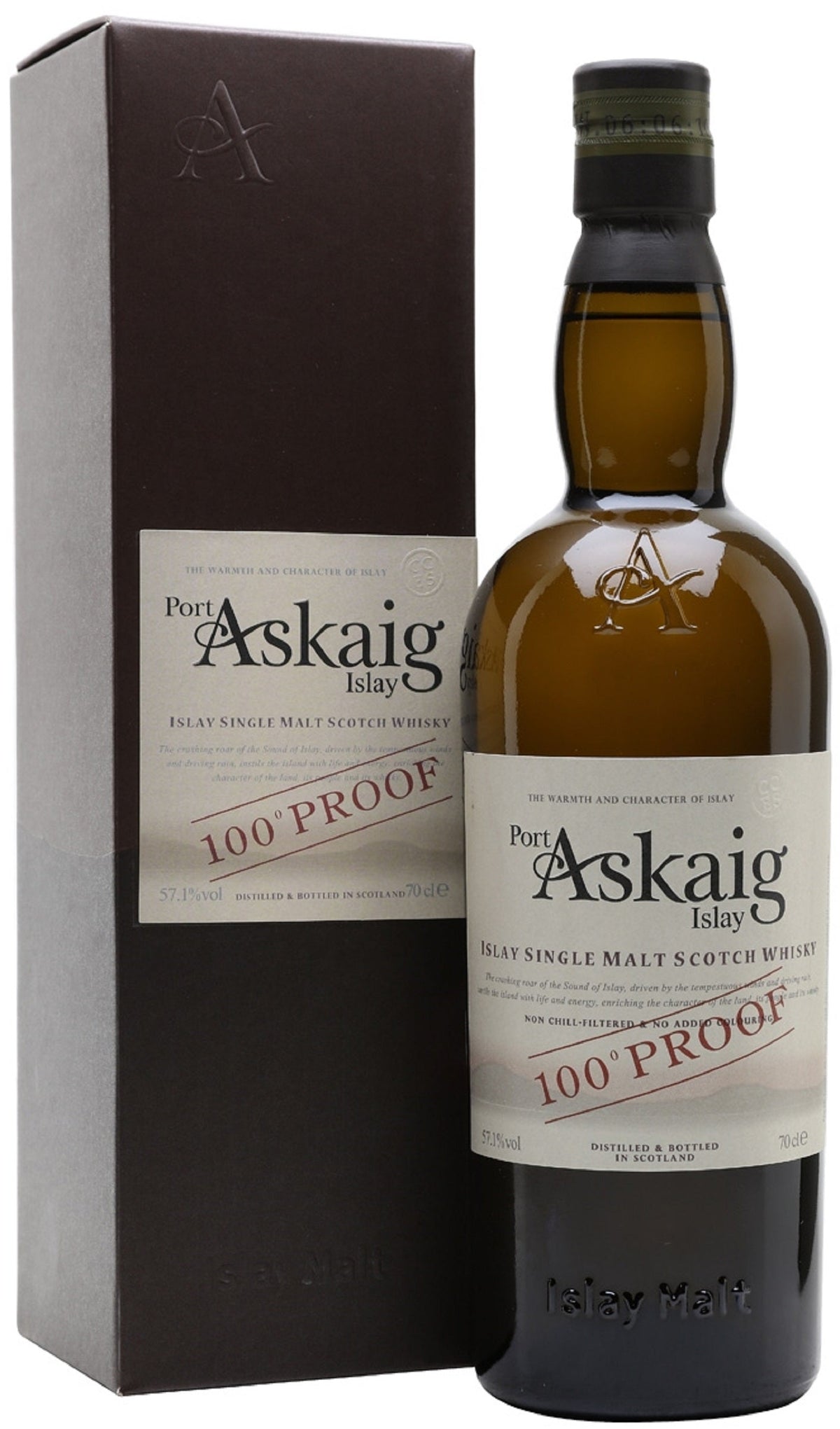 Bottle of Port Askaig 100 Proof Islay Single Malt Scotch Whisky, 57.1% - The Spirits Room