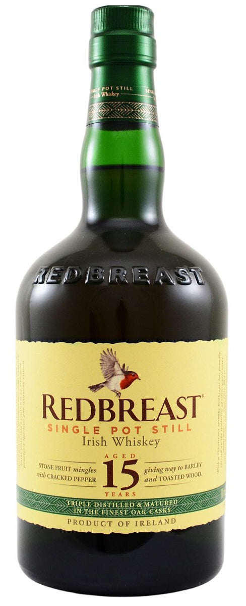 Bottle of Redbreast 15-Year-Old Single Pot Still Irish Whiskey, 46% - The Spirits Room