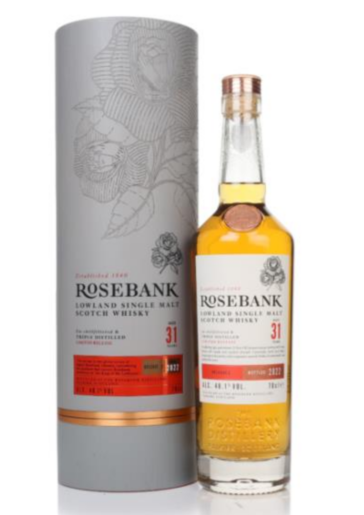 Rosebank 31-Year-Old Lowland Single Malt Scotch Whisky, 48.1%