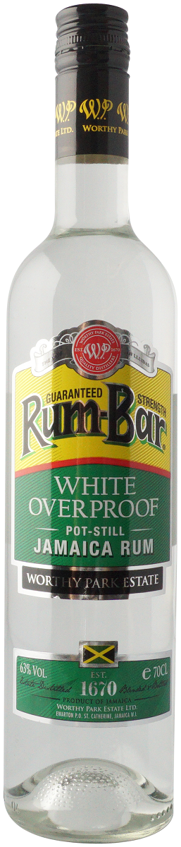 Bottle of Worthy Park Rum-Bar White Overproof Pot Still Jamaica Rum, 63% - The Spirits Room