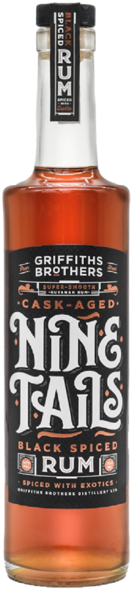 Bottle of Griffiths Brothers Nine Tails Black Spiced Rum, 42% - The Spirits Room