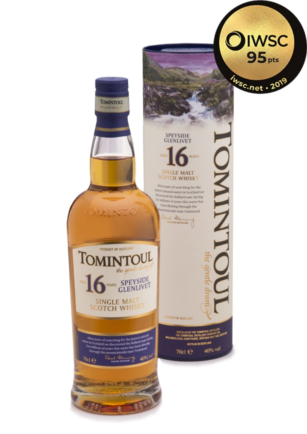 Tomintoul 16-Year-Old Speyside Single Malt Whisky, 40%