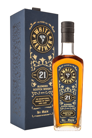 Bottle of White Heather 21 Year Old Blended Scotch Whisky
