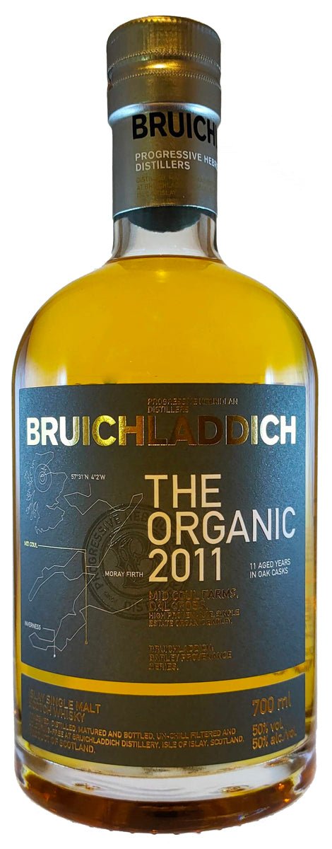 Bottle of Bruichladdich The Organic 2011 Islay Single Malt Whisky, 50%