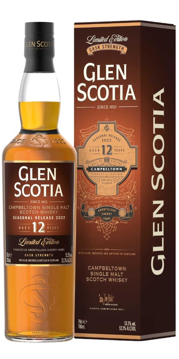 Bottle of Glen Scotia 12-Year-Old Seasonal Release 2022, Single Malt Scotch Whisky, 53.3%