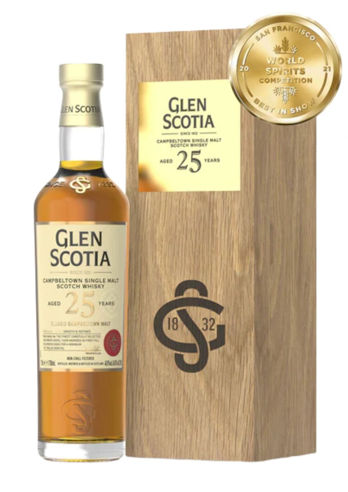 Bottle of Glen Scotia 25-Year-Old Campbeltown Single Malt Scotch Whisky, 48.8%