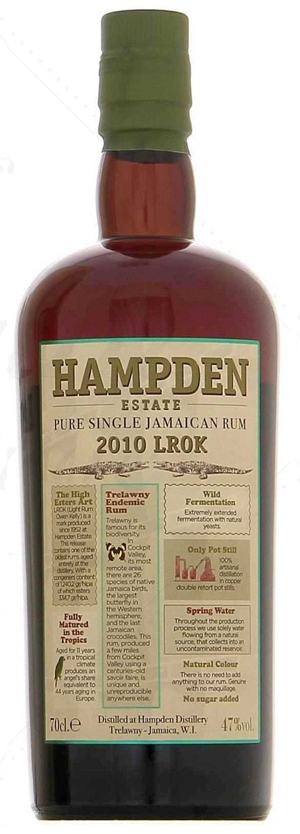 Bottle of Hampden Estate 2010 LROK Pure Single Jamaican Rum, 47%