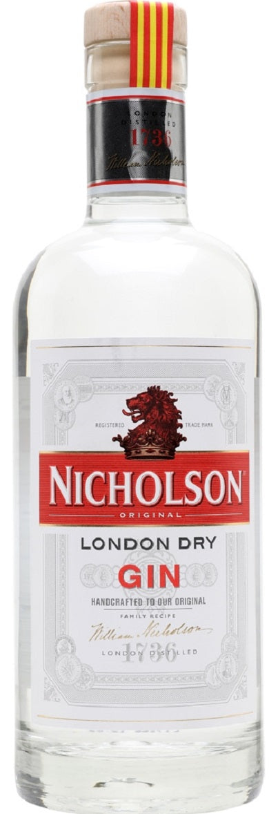 Bottle of Nicholson London Dry Gin, 40.3% - The Spirits Room