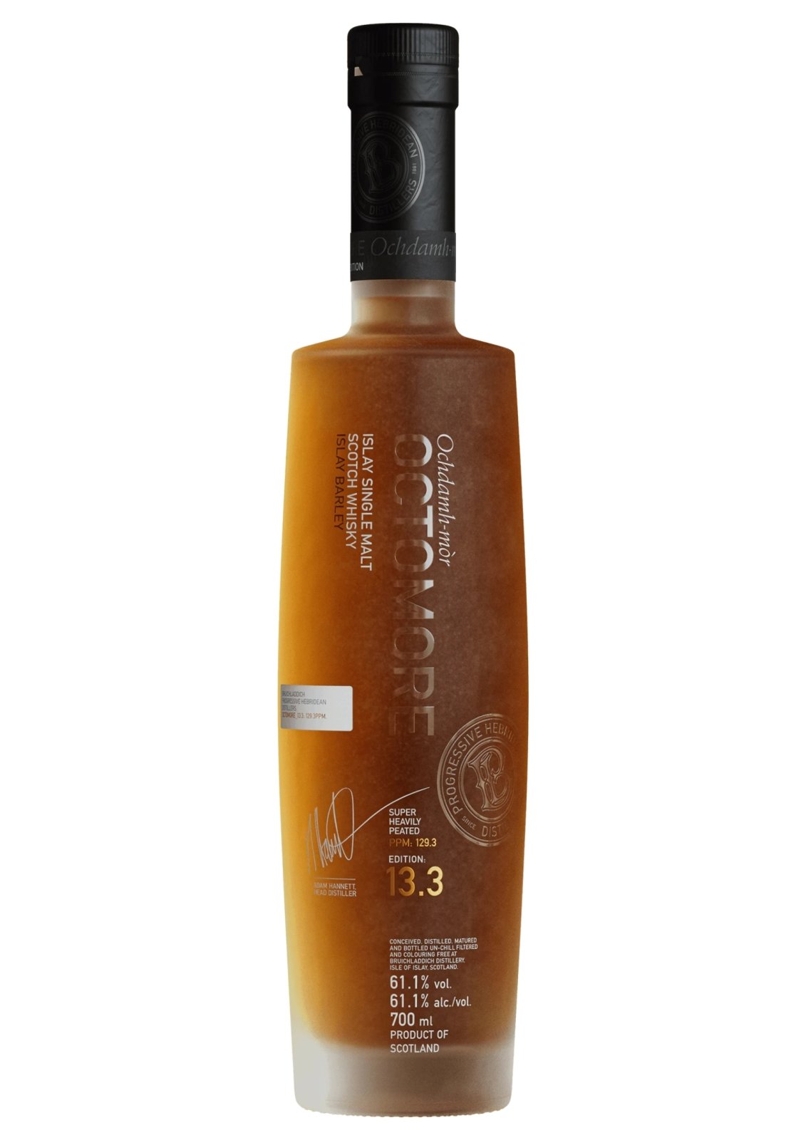 Bottle of Octomore 13.3, Islay Barley, Islay Single Malt Whisky, 61.1%