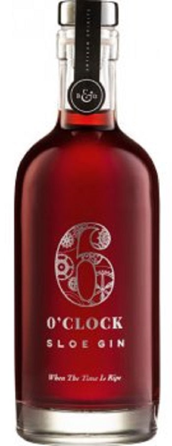 Bottle of Six O'Clock Sloe Gin, 26% - The Spirits Room