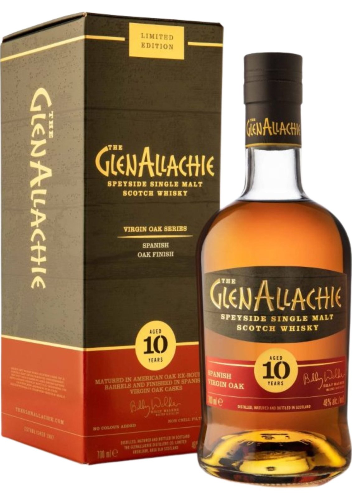 The GlenAllachie 10-Year-Old Virgin Spanish Oak, Batch 3, Speyside Single Malt Whisky, 48% - Whisky - Caviste Wine