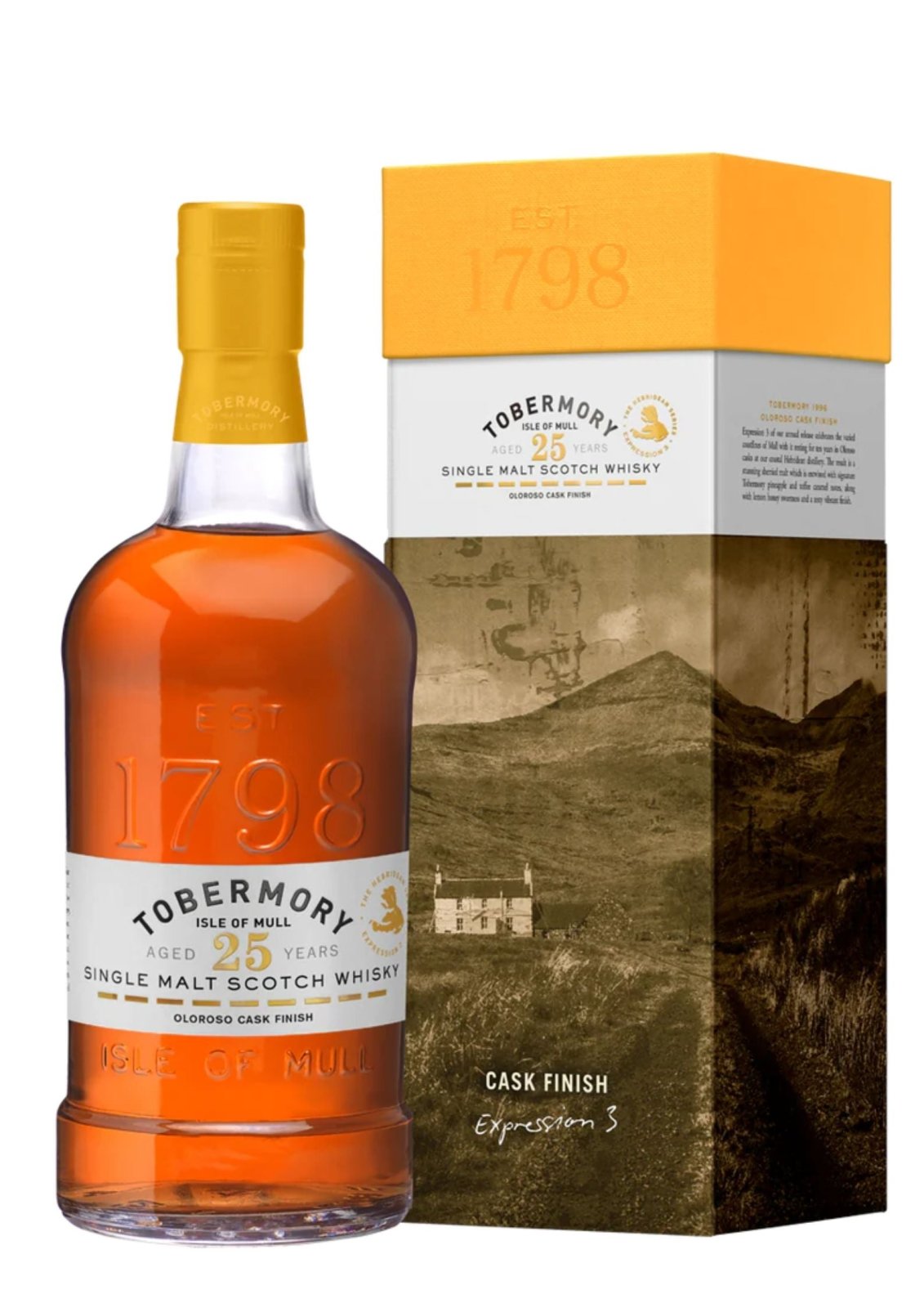 Bottle of Tobermory 25-Year-Old Single Malt Scotch Whisky, 48.1%